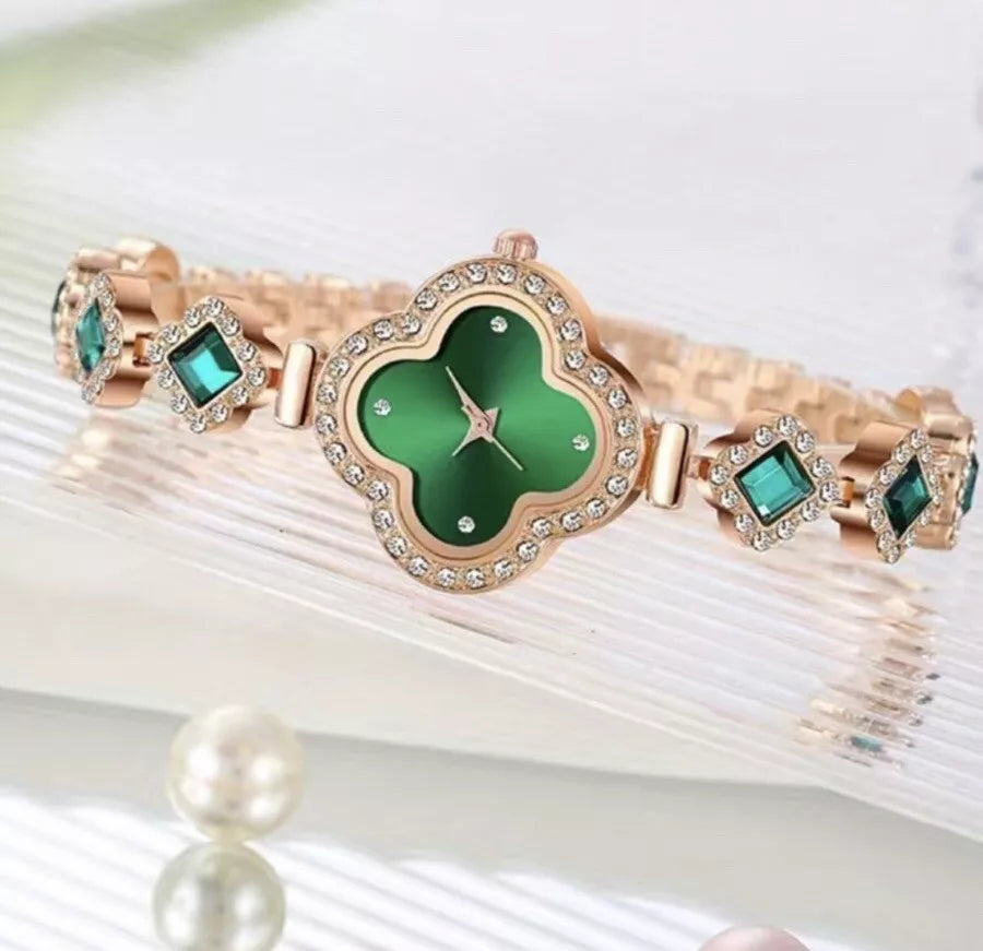 Green Clover Watch Bracelet
