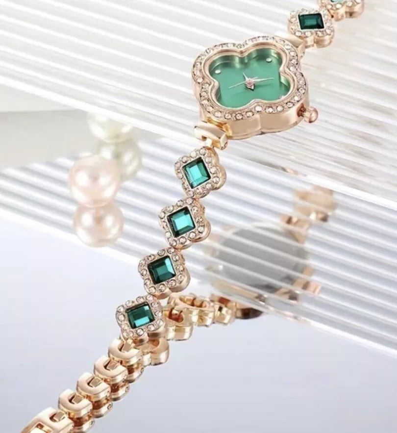Green Clover Watch Bracelet