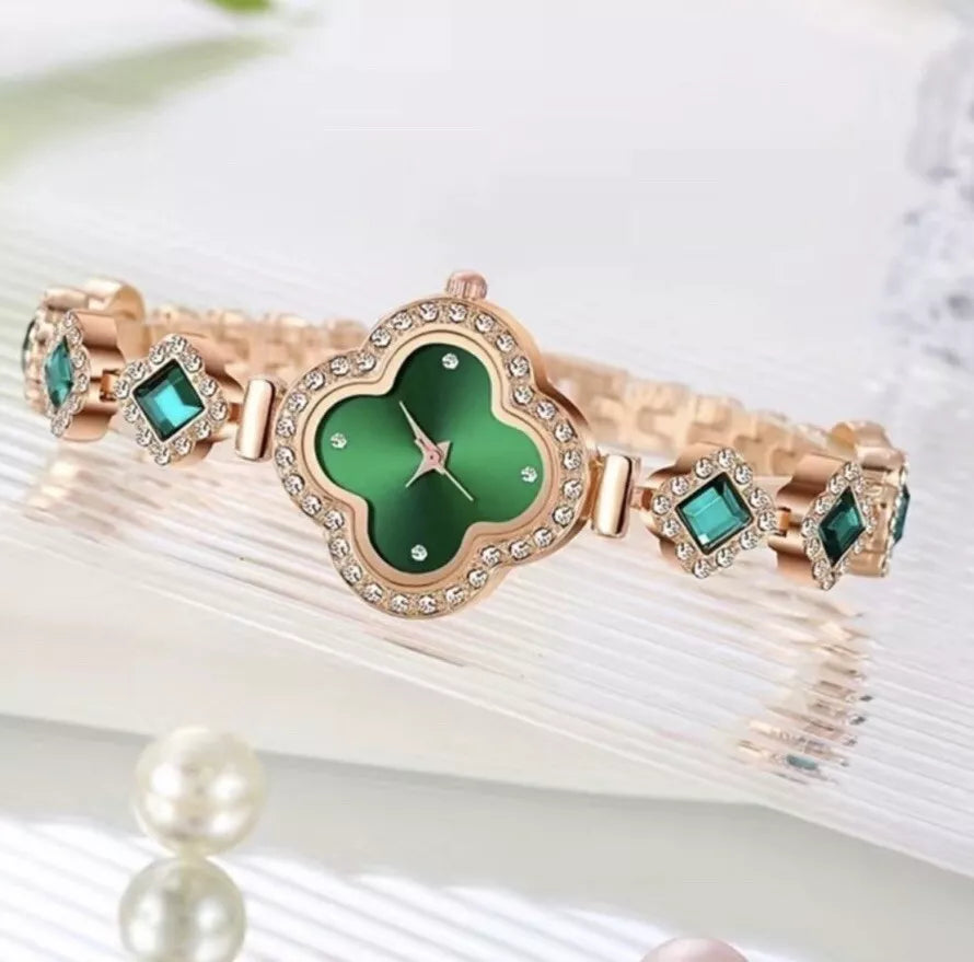 Green Clover Watch Bracelet