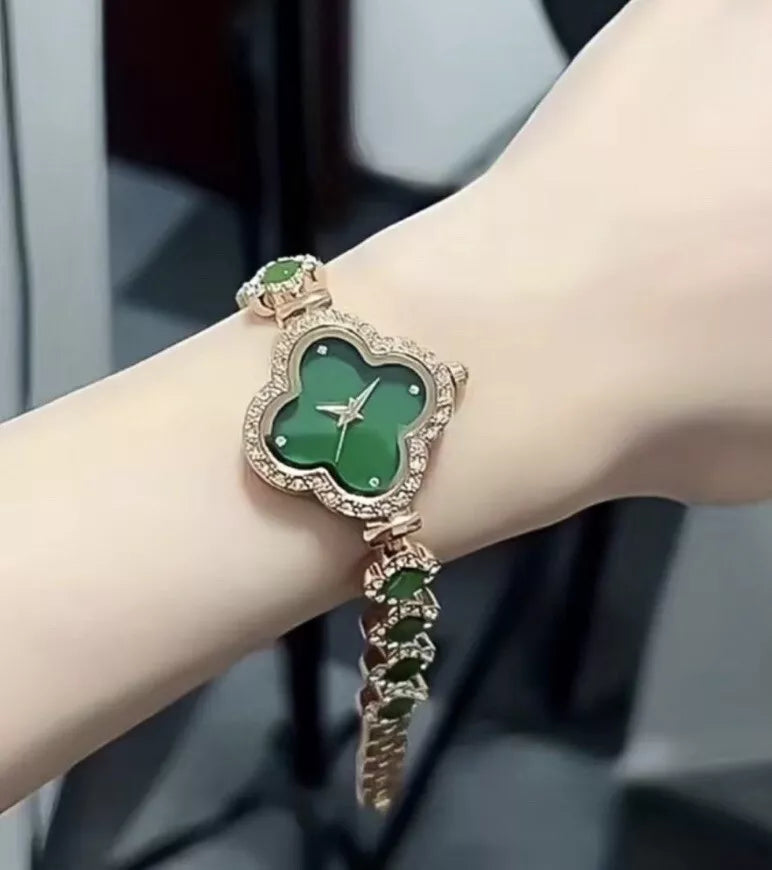 Green Clover Watch Bracelet